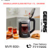 Double Layer Glass Kettle 1.7L